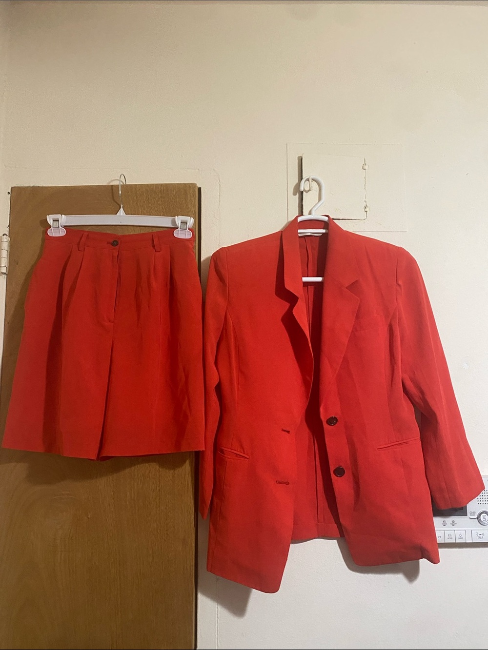 Machete Red Two-Piece Blazer and Short Set, very good condition, Open to Offers!